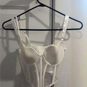 French Kyss White Crop Top